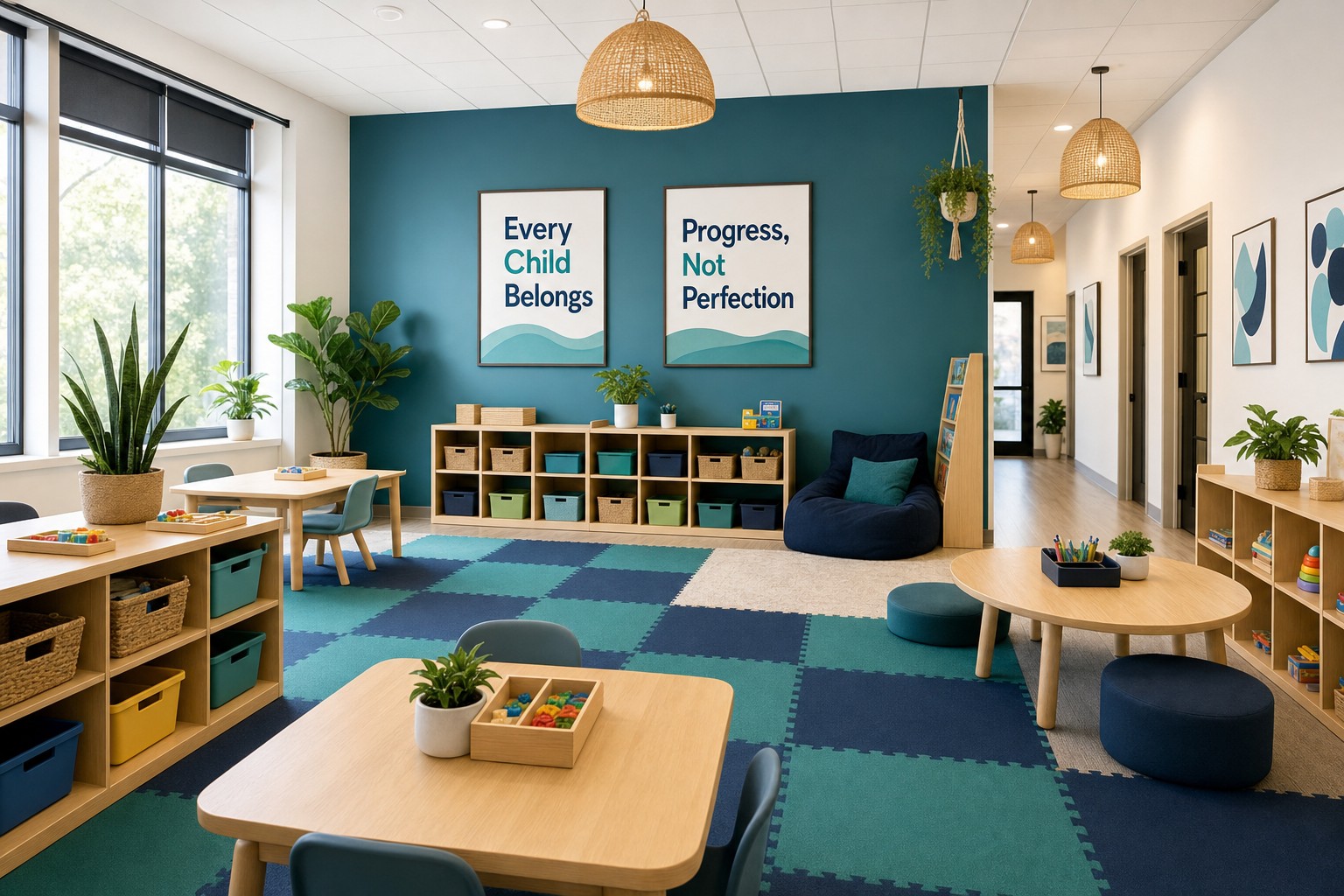 Modern ABA therapy center room at Chivalry Behavioral and Autism Therapy Houston